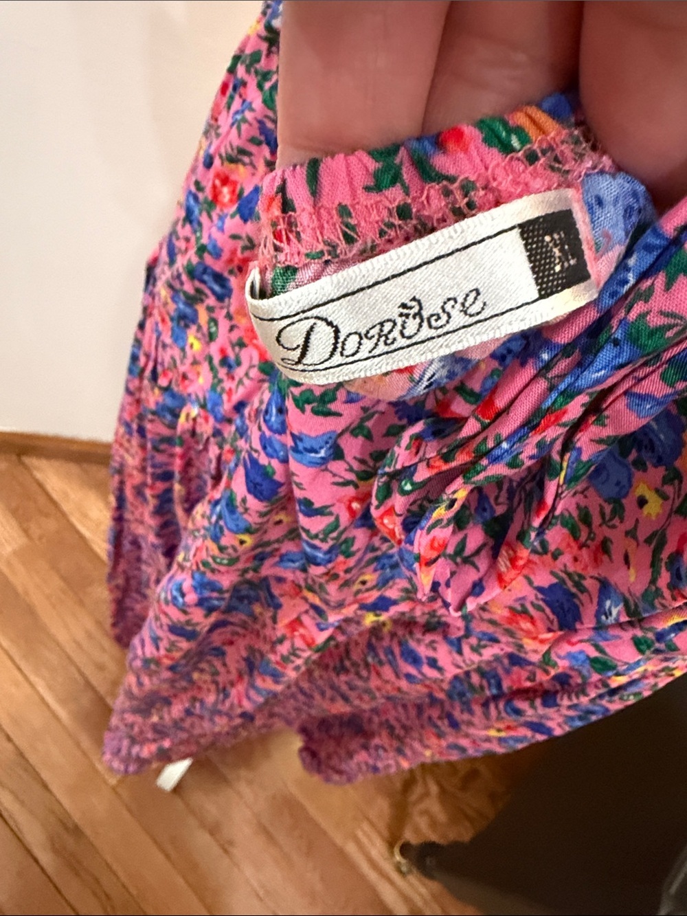 Pink Floral High-Low Women's Dress - Picture 6 of 6